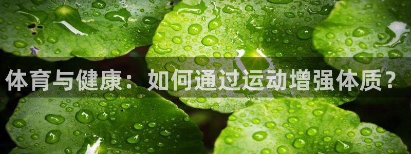 探球体育直播：体育与健康：如何通过运动增强体质？